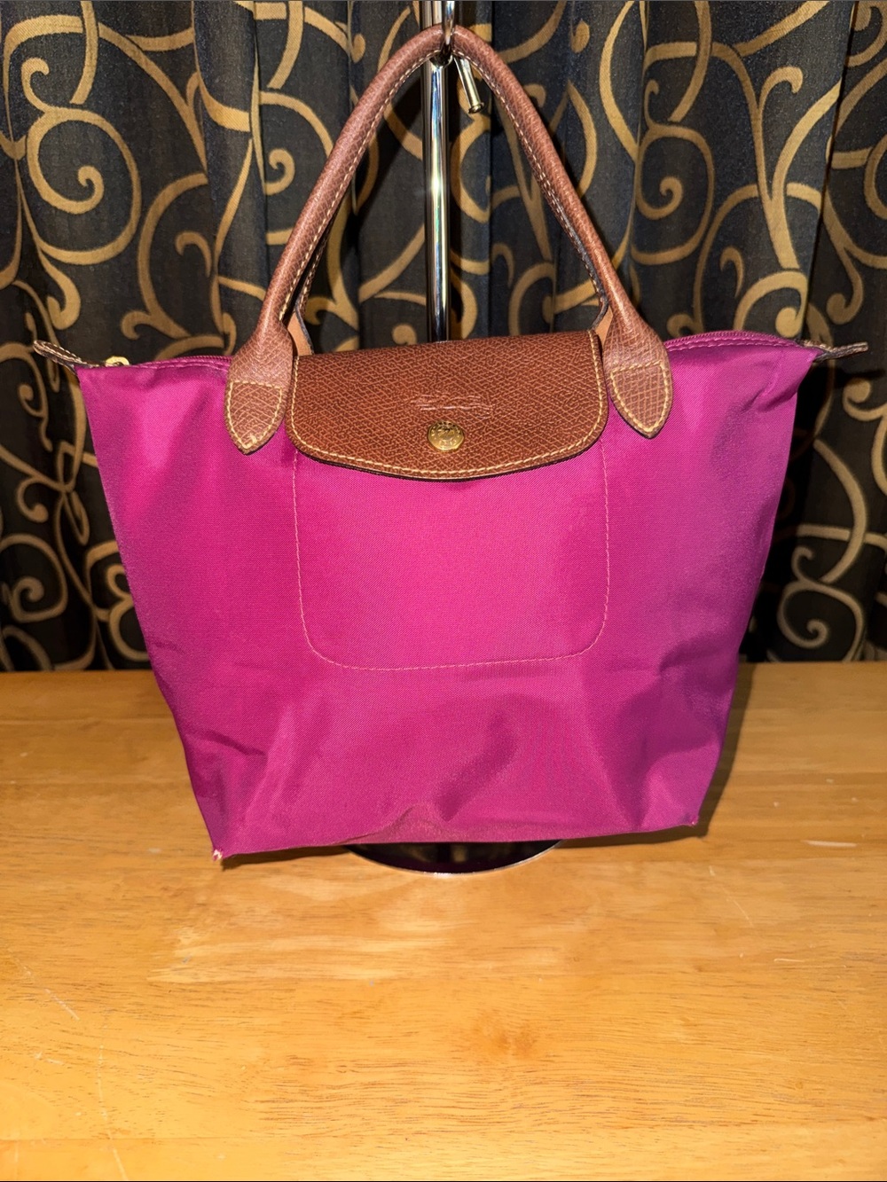 Longchamp Le Pliage Original Small Top Handle Bag Fuchsia Pink